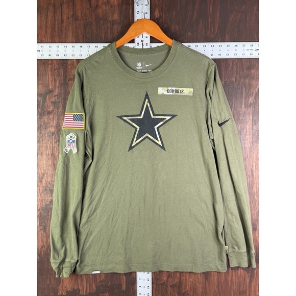 Nike Dallas Cowboys‎ NFL Salute to Service Dri-FIT Long Sleeve Shirt Mens Large - Picture 1 of 12
